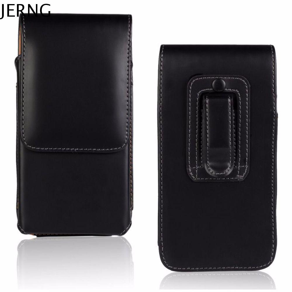 JERNG Phổ Cắm Trại Móc Hoop Bao Da Lật Túi Multifunctiona Wallet Pouch Thẻ Chủ Da Điện Thoại Trường Hợp Điện thoại Belt Clip Holster Điện thoại Eo Túi Bum Túi