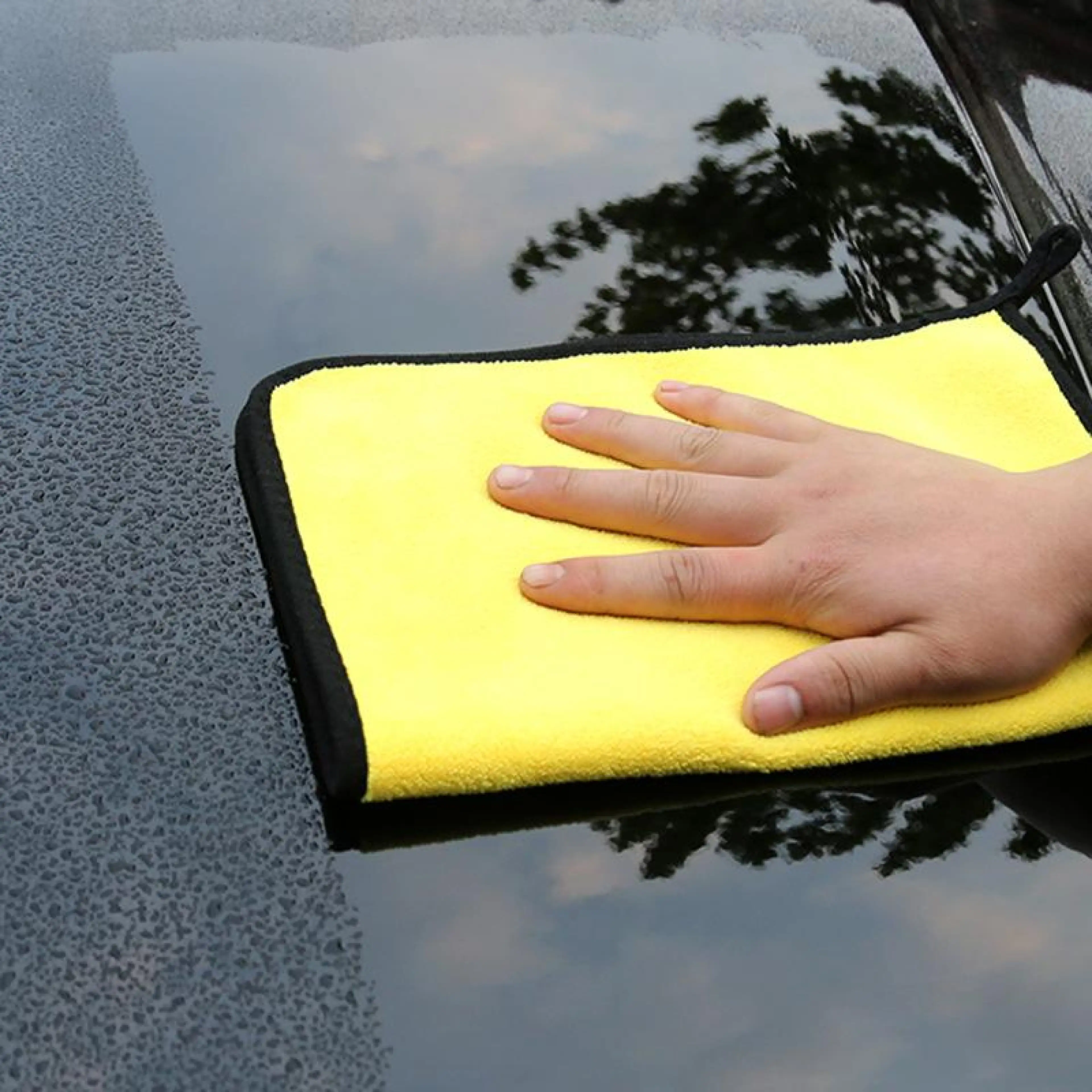 3D Microfiber Cloth, Premium Grade, Thick, Soft, Absorbs Water Quickly (Assorted Colors) 30X30 Car Cleaning Cloth