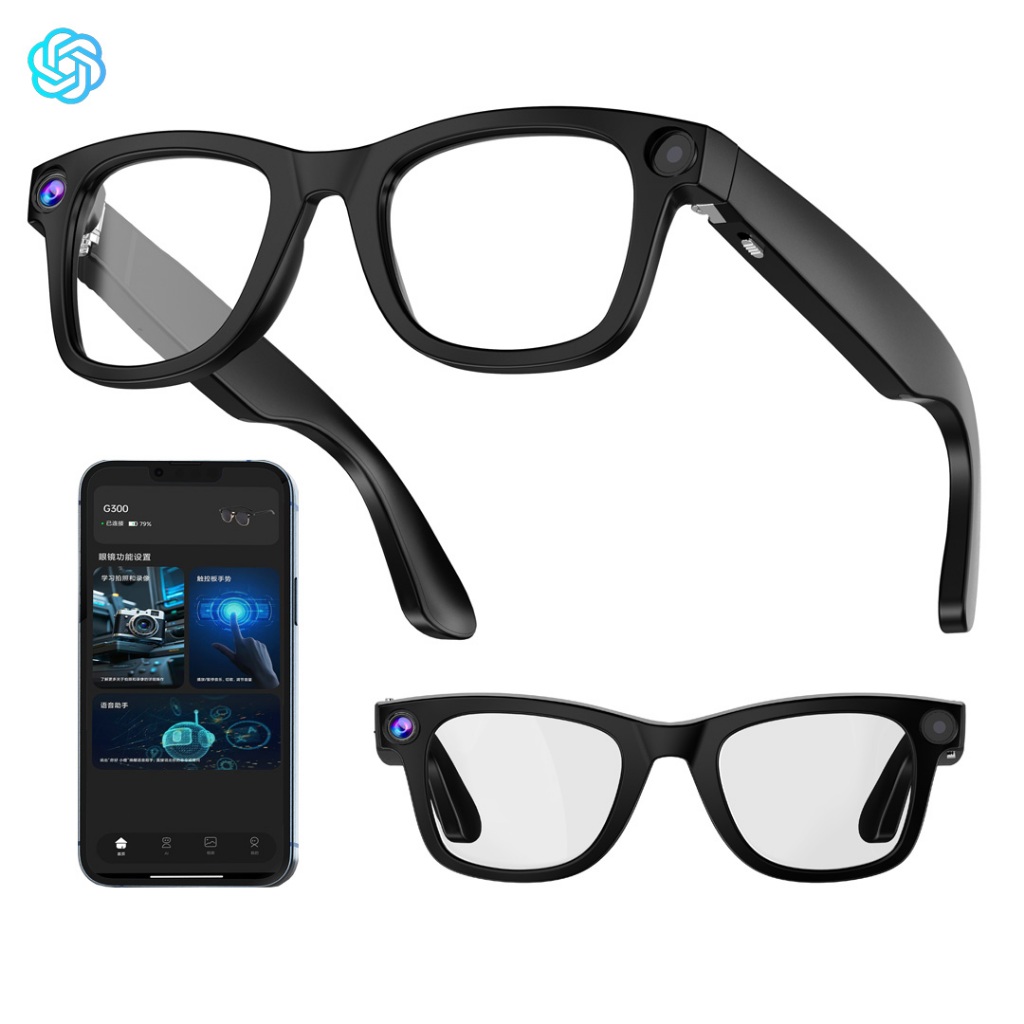 ***ลด30%-ของแถมมากมาย-ของแท้100%***Chat GPT G300 แว่นตา AI อัจฉริยะ 800W px กล้อง HD การถ่ายภาพ การบันทึกวิดีโอ โทรด้วยเสียง การแปล ราคา 4,809 บาท*ส่งฟรี