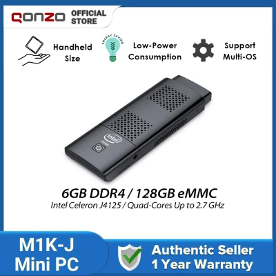 New M1K-J Mini PC (Pre-activated Win 10 Pro) Pocket PC Stick 6GB+256GB Intel J4125 Quad-Core BT 2.4G/5G WIFI HD Gigabit Internet Mini Computer PC Stick Mini CPU Qonzo