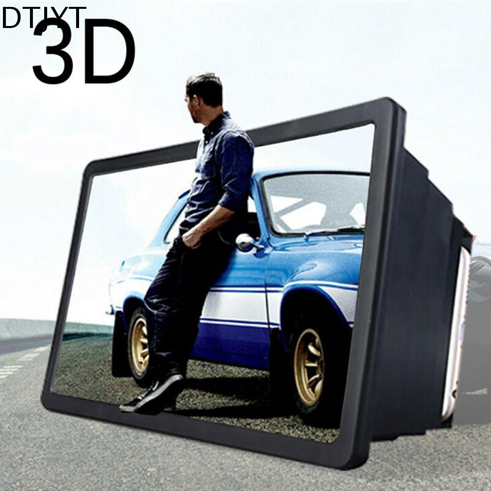 DTJYT Điện thoại thông minh Phóng to Video Có thể thu vào 3D Bộ khuếch đại điện thoại di động Đế giữ điện thoại Kính lúp màn hình