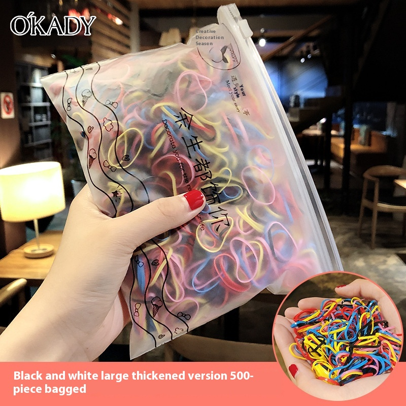 OKADY ยางรัดผมเด็กทนทานยืดหยุ่นสูงไม่ทำลายผมแพ็คลำลอง ราคา 46 บาท*ส่งฟรี
