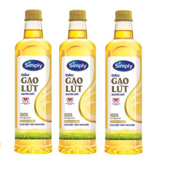 Dầu Gạo Lứt thuần chất, Dầu đậu nành, hạt cải Simply 1L (TN)