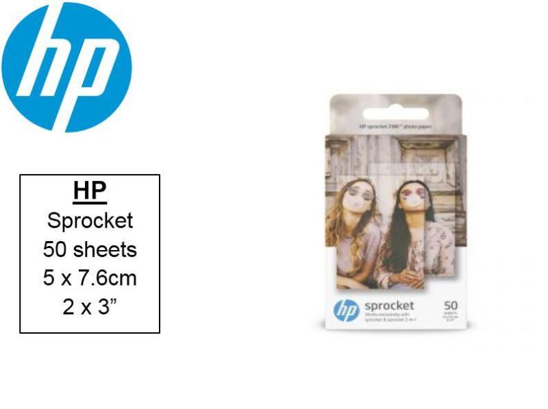 HP Original (50 sheets ) ZINK STICKY-BACKED SPROCKET  2 x3 Photo Paper 1 x 50sheets Singapore