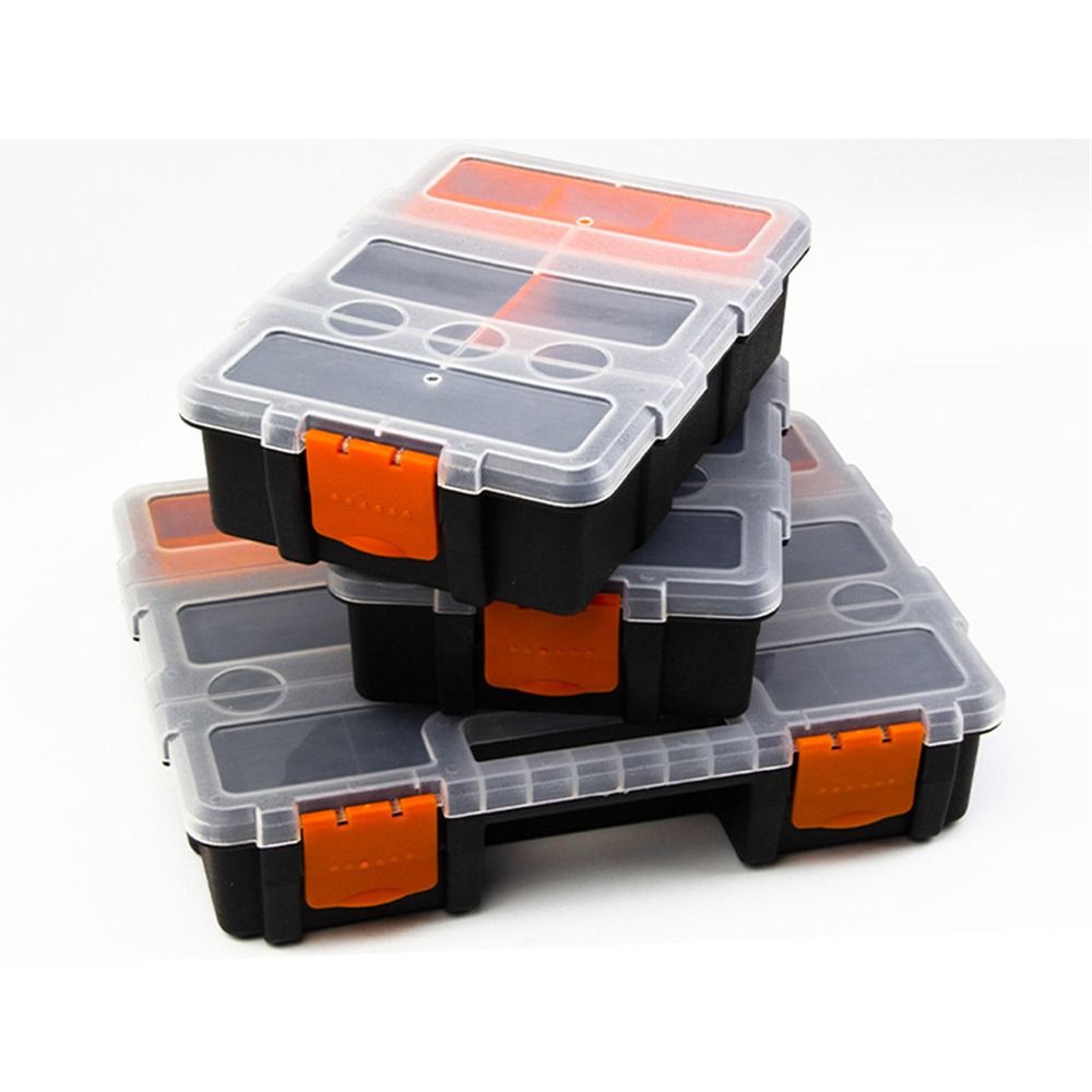 Adjustable 8 Grids Compartment Plastic Storage Box Screw Holder Case  Organizer 