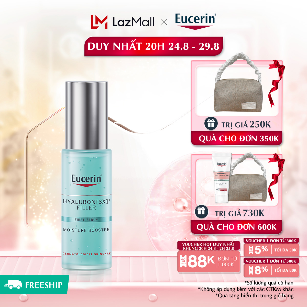 Tinh chất cấp ẩm & ngăn ngừa lão hóa Eucerin Hyaluron + Filler Moisture Booster 30ml