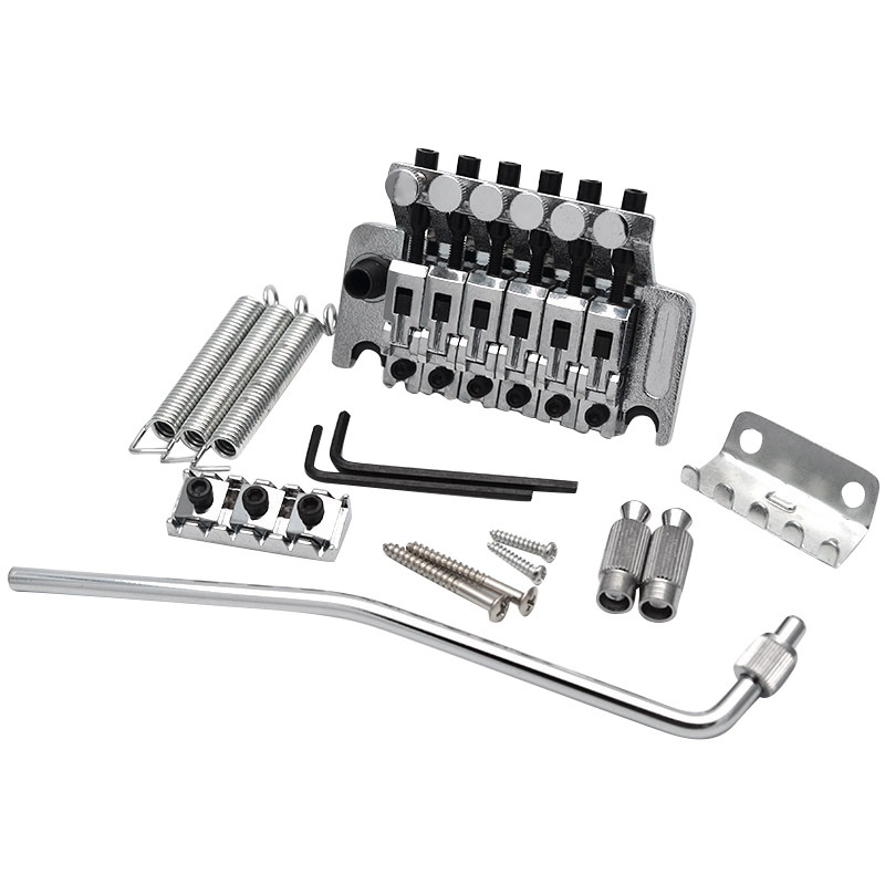 Electric Guitar Tremolo Bridge Systems with Logo Double Locking Edge with Whammy Bar