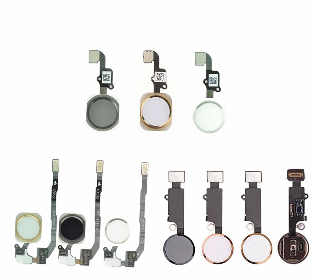Nút home Flex cho iPhone 6 6S 7 8 cộng với trở lại trở lại nút home với cáp dẻo không cảm ứng ID vân tay cho iPhone 5S SE