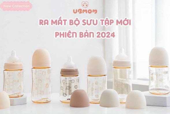 Bình sữa UBMOM họa tiết 200ml/280ml nhập khẩu chính hãng Hàn Quốc