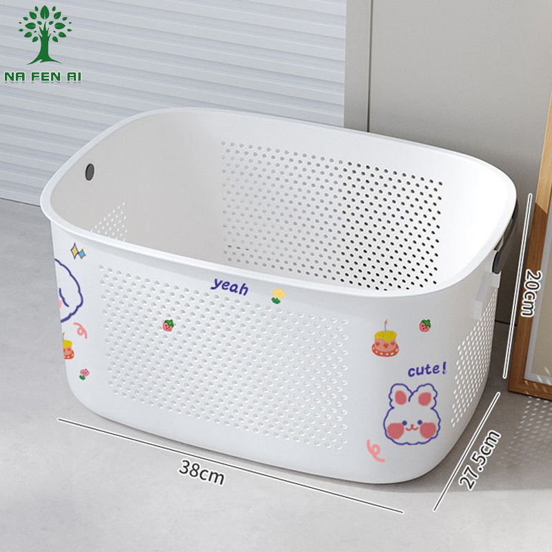 Household dirty clothes basket, large capacity bathroom shower clothes storage tool, internet famous bathroom clothes storage basket, bucket ราคา 69 บาท*ส่งฟรี