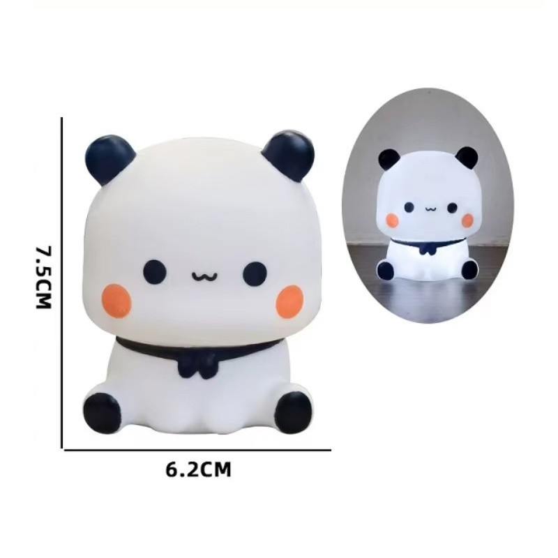 Lampu Tidur Lucu Bubu Dudu / Lampu Panda Lampu Sentuh Silikon LED untuk Kamar Tidur & Ruang Tamu