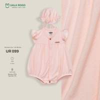 Bodysuit cộc tay cho bé Ualarogo Soft Rufle 3-12 tháng vải Sợi tre Bamboo mềm mại co giãn UR 093
