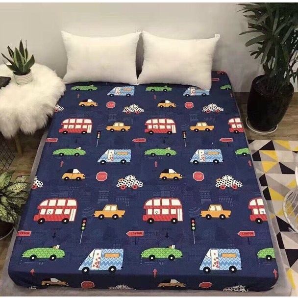 Ga chống thấm coton hàn quốc in hình siêu đẹp