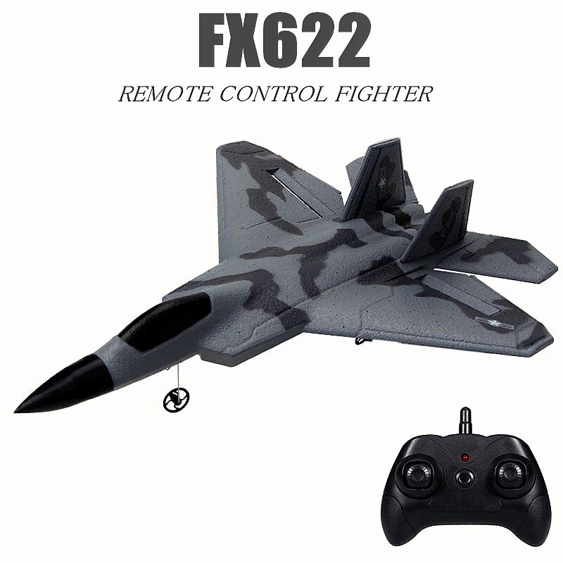 : {《: Máy bay RC FX-622 điều khiển từ xa raptors máy bay chiến đấu tàu lượn bọt xốp với đèn máy bay cánh cố định đồ chơi bé trai máy bay quà tặng cho trẻ em