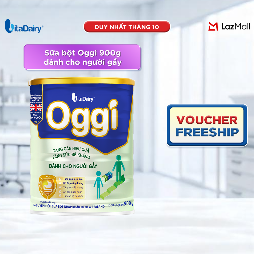 Sữa bột OGGI 900g cho người gầy - VitaDairy