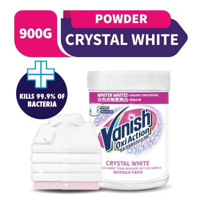 Vanish Power O2 Crystal White Laundry Fabric Stain Remover 900G