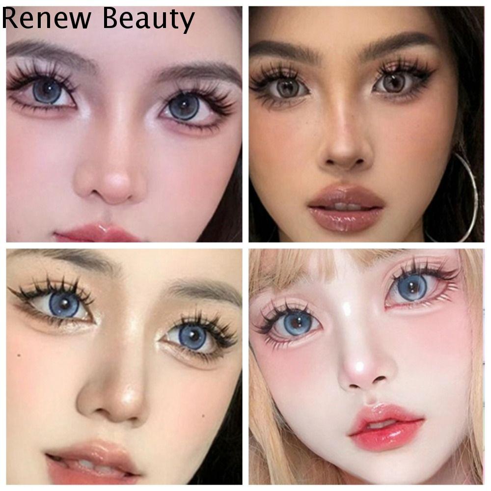 RENEW 10Pairs Dày đặc Lông mi cụm giả Tự làm Nối mi Lông mi giả mịn Thời trang Bền lâu Lông mi cong dày Nữ/Nữ