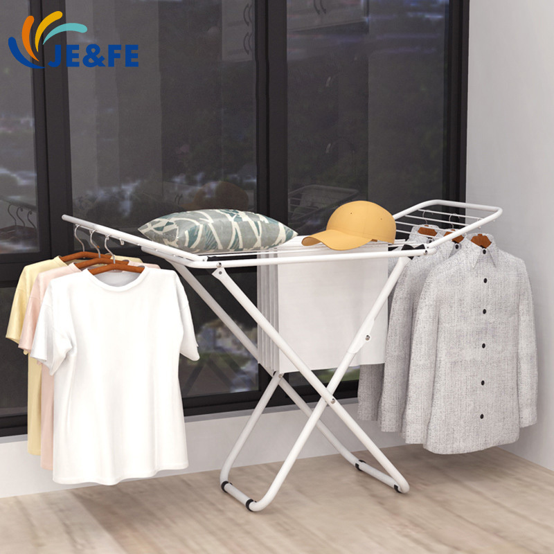 Drying clothes rack x type floor balcony folding drying clothes rack