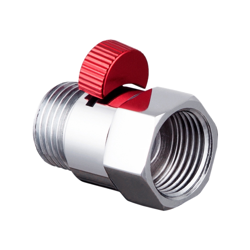 Shower Brass Junction Water Flow Control Valve Straight-Through Shut-Off Angle Valve Bath Water Tap Accessory