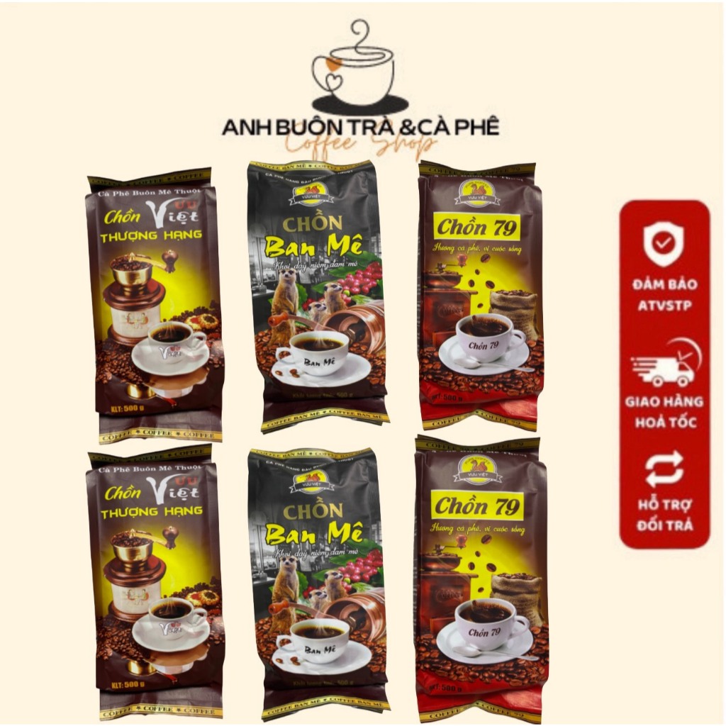 3KG  3 LOẠI KHÁC NHAU CÀ PHÊ HƯƠNG CHỒN VỀ TRỘN PHA PHIN  CHỒN THƯỢNG HẠNG + CHỒN BAN MÊ + CHỒN 79 n