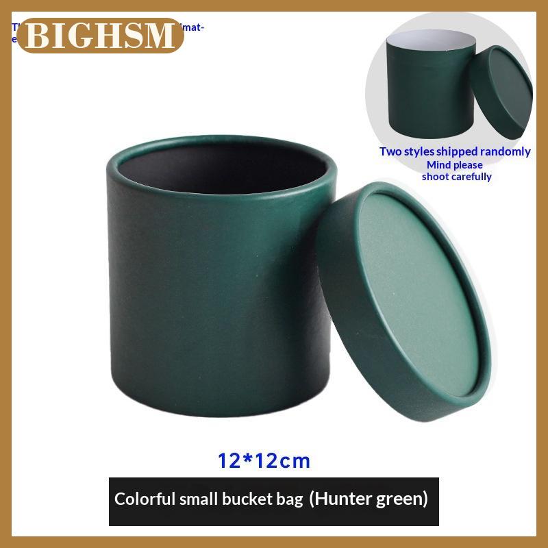 BIGHSM กล่องดอกไม้ทรงกลมขนาด12X12ซม. กล่องของขวัญที่เก็บรักษาช่อดอกไม้สุดหรูสำหรับงานแต่งงานงานเลี้ยงกุหลาบตกแต่งบรรจุภัณฑ์