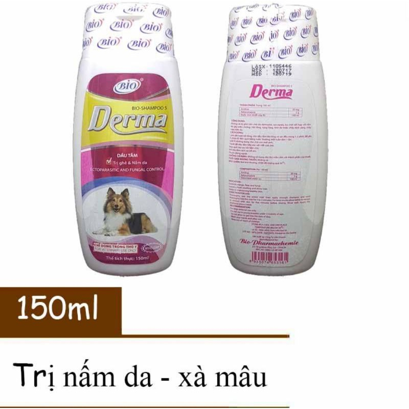 Sữa Tắm Dưỡng Da, Trị Ghẻ, Nấm Da Cho Chó Mèo- Sữa Tắm Bio Derma 150ml