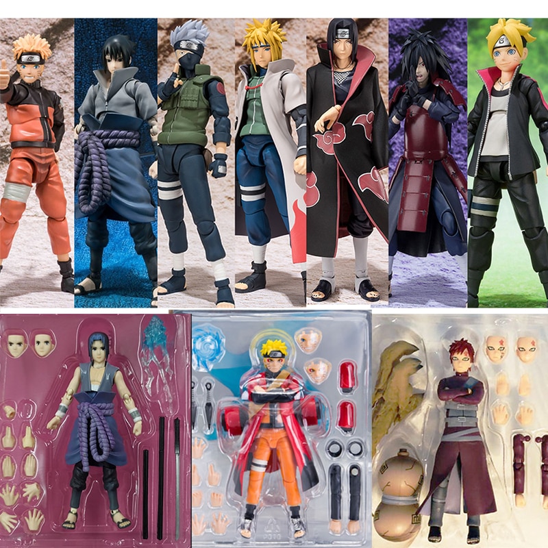 Naruto Anime Action Figure Set With Stand (Naruto Uzumaki, Sasuke Uchiha,  Kakashi Hatake, Gaara, Itachi Uchiha & Haruno Sakura) - Shubheksha
