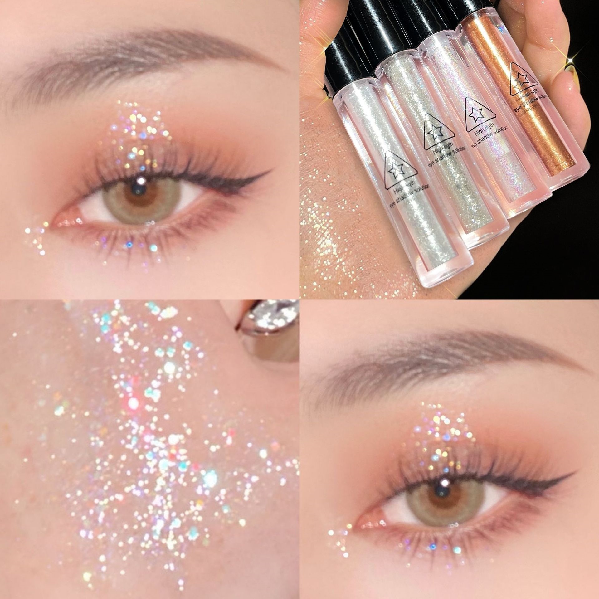 1 lọ nhũ sequin/ kim tuyến dạng lỏng trang điểm mắt makeup blink blink  dạng lỏng nhanh khô bền màu