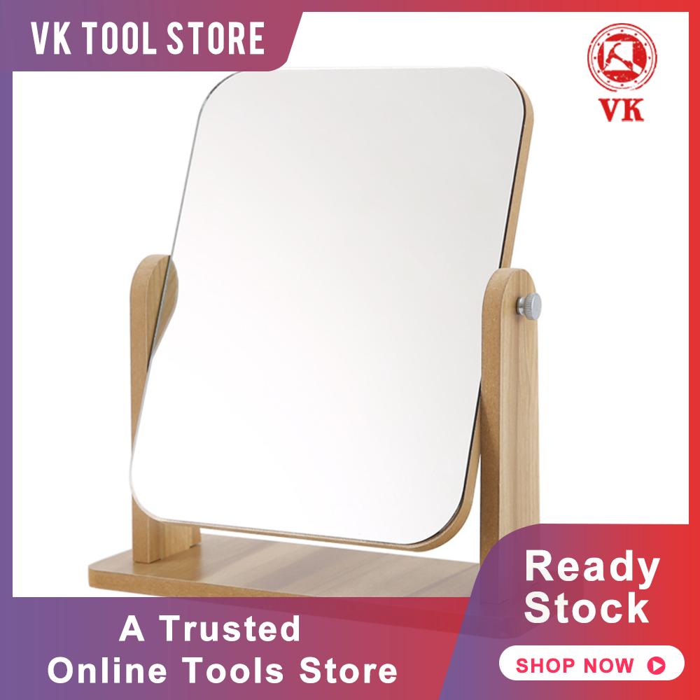 Máy Tính Để Bàn Nhà Sản Xuất Gương HD Gương trang trí bằng gỗ đứng Cơ Sở 360 độ xoay Ổn Định Cho Nhà Phòng Tắm Phòng Ngủ