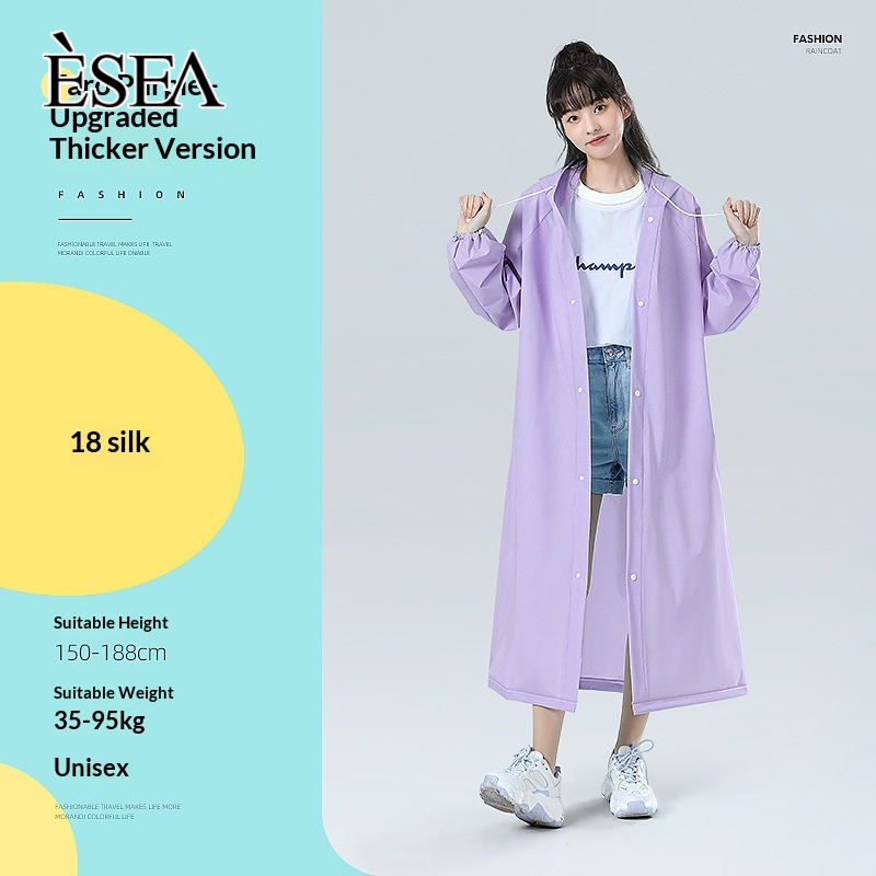 เสื้อกันฝนยาวแบบหนาพิเศษสำหรับผู้ใหญ่ ใส่ได้ทั้งชายและหญิง กันน้ำ ใช้เดินทางและกลางแจ้ง ราคา 62 บาท*ส่งฟรี