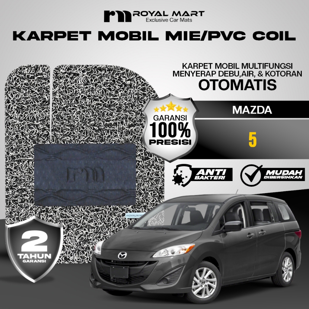 ROYAL MART Karpet Mobil Mie Premium Mazda 5 Tahun 2010-2018 Full Set Bergaransi Giá 425,000 Đồng*Miễn phí vận chuyển