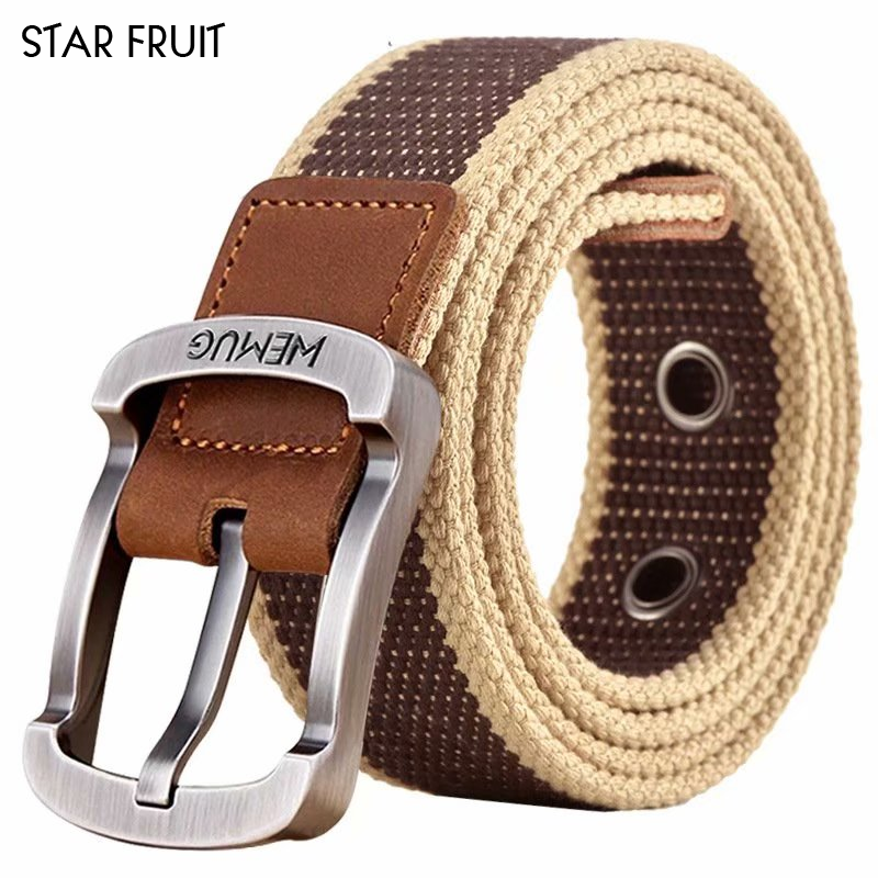 STAR FRUIT เข็มขัดแฟชั่นผู้ชายเข็มขัดลายทางเข้าได้กับทุกชุด ราคา 48 บาท*ส่งฟรี