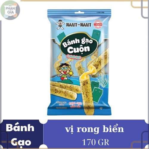 PG- BÁNH GẠO CUỘN WANT WANT VỊ RONG BIỂN GÓI 170GR ( 10 THANH ) E