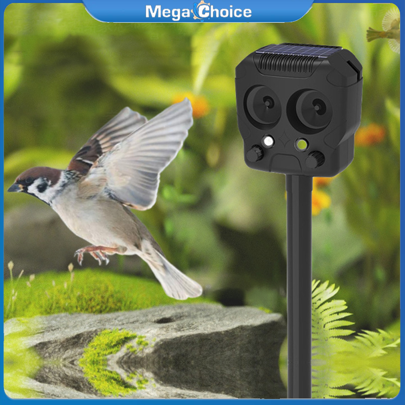 MegaChoice【100%Original】Solar Ultrasonic Bird Repellent 5000ma Large-capacity Rechargeable Lithium Battery Animal Driver Outdoor Garden Supplies ราคา 838 บาท*ส่งฟรี