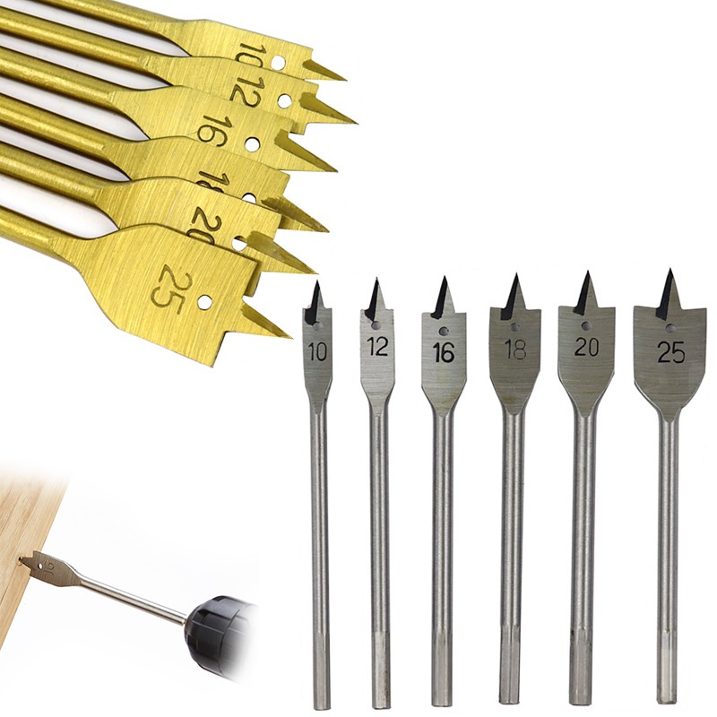 Bộ 6 mũi khoan khoét gỗ đuôi cá 10-25mm t33
