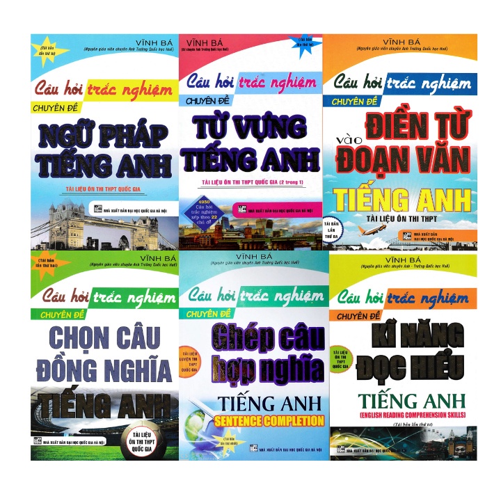 Combo Câu Hỏi Trắc Nghiệm Tiếng Anh - Vĩnh Bá (Bộ 6 Cuốn) ( HA )