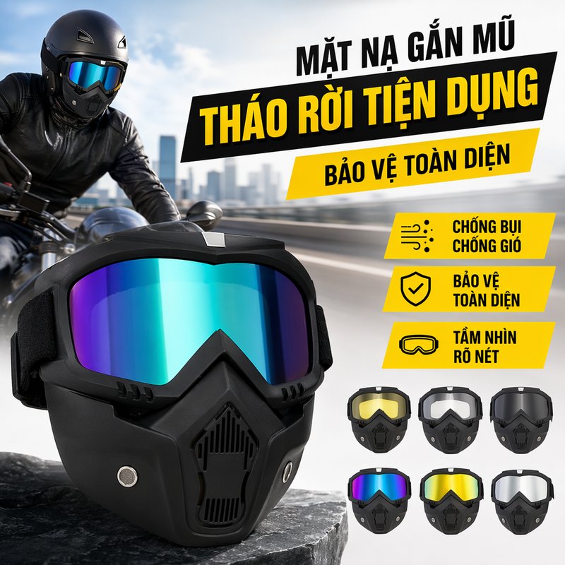 kính bảo hộ xe máy kính chạy xe đạp tấm che mũ bảo hiểm chống bụi chống mờ chống tia uv thể thao
