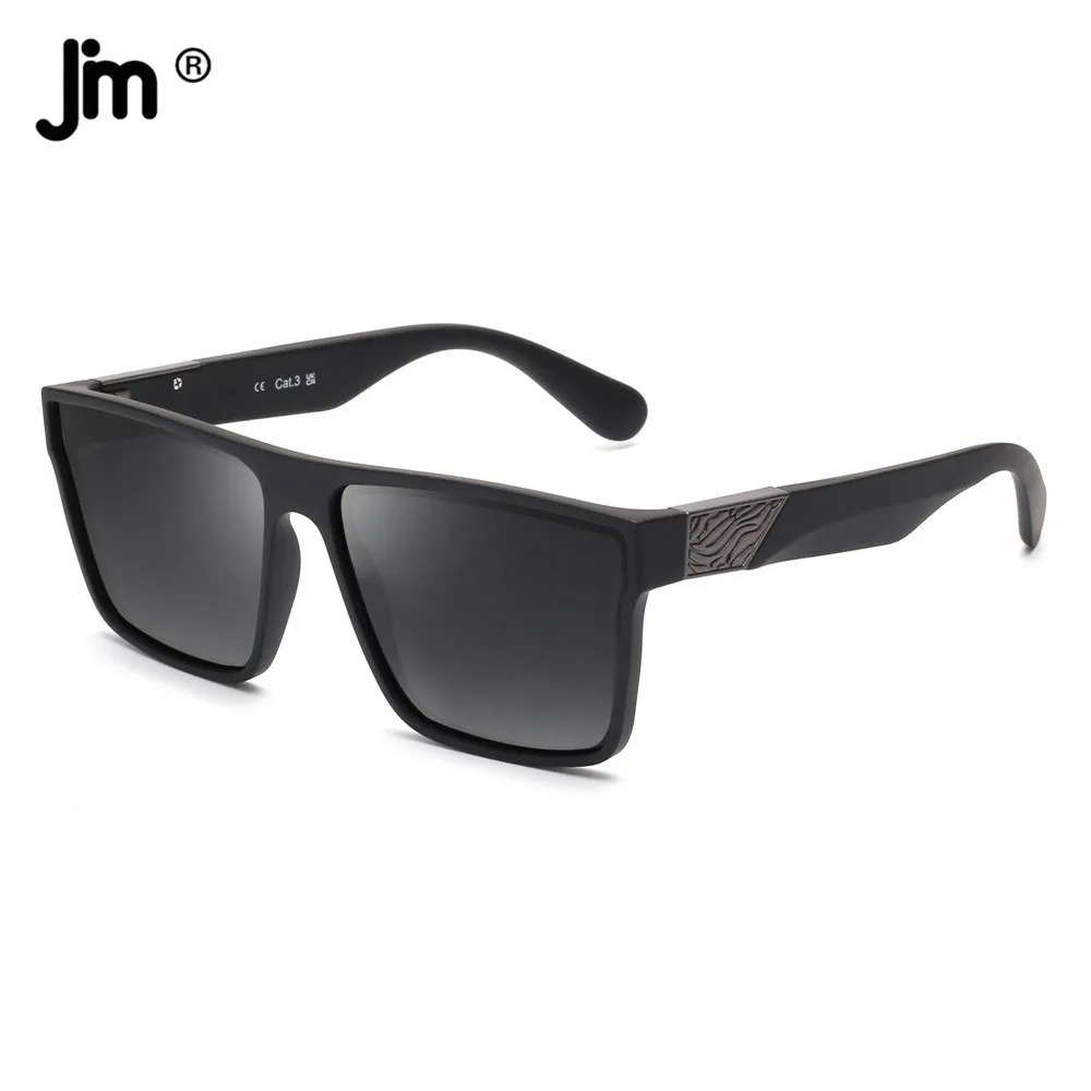 Jim Halo R phân cực Kính mát nam nữ, Flat Top vuông kính lái xe UV400