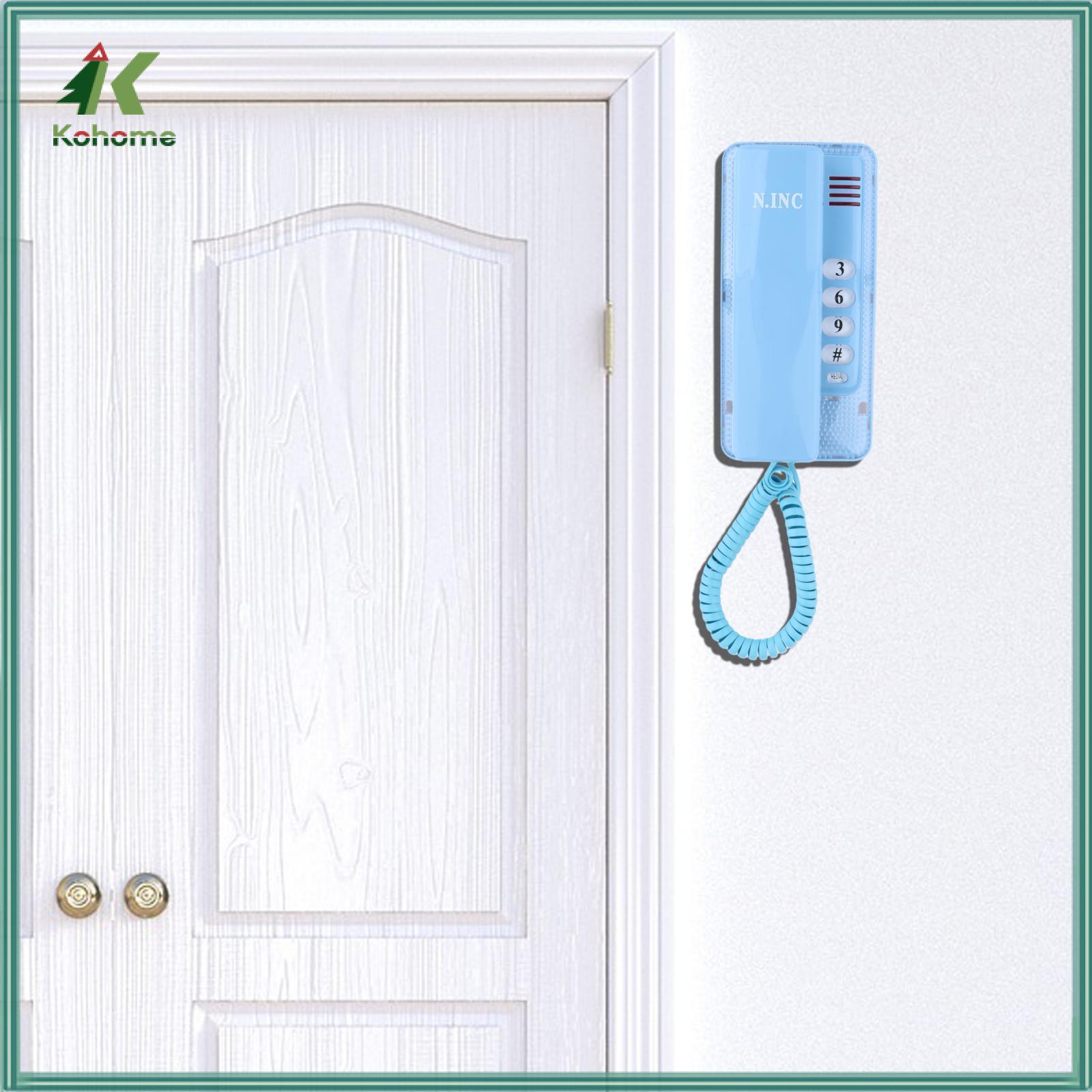 Kohome Mini Wall Phone Wall Mountable Telephone Corded Powered by Telephone Line Mounted Space Saving for Family ราคา 327 บาท*ส่งฟรี
