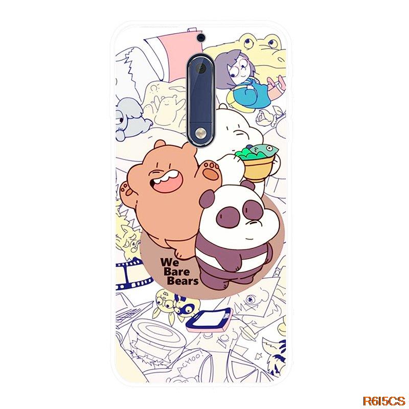 R6i5 dễ thương trường hợp đối với Nokia 5 wg-tktx silicon mềm vỏ TPU Bìa đầy màu sắc Vỏ điện thoại họa tiết