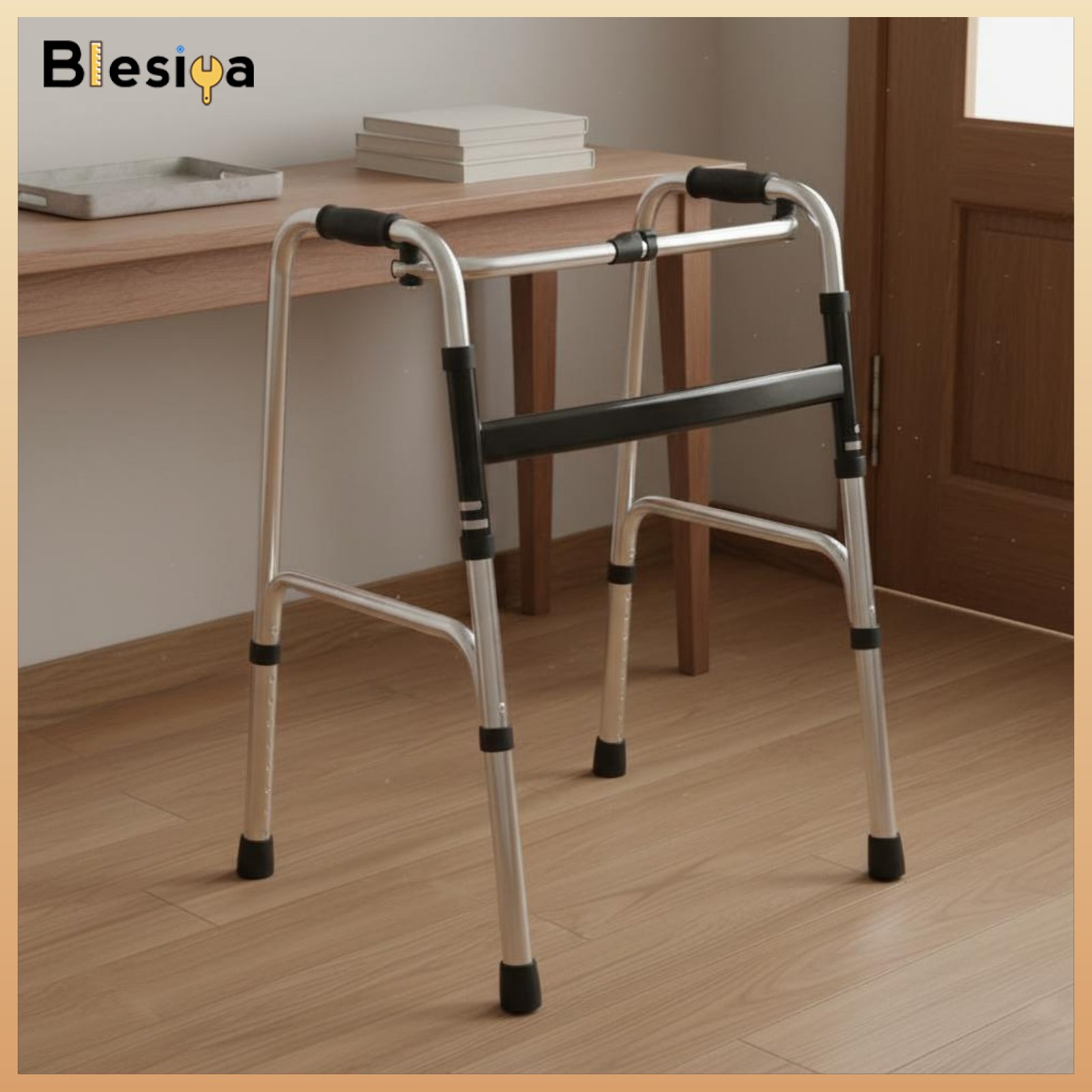 Blesiya Height Adjustable Folding Mobility Aid Lightweight Medical Mobility Aid Stable Mobility Aid Ergonomic Grips for Elderly ราคา 2,845 บาท*ส่งฟรี