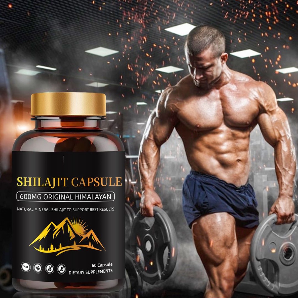 60pcs box Shilajit Capsules 100% Pure Natural Supplement Tasteless