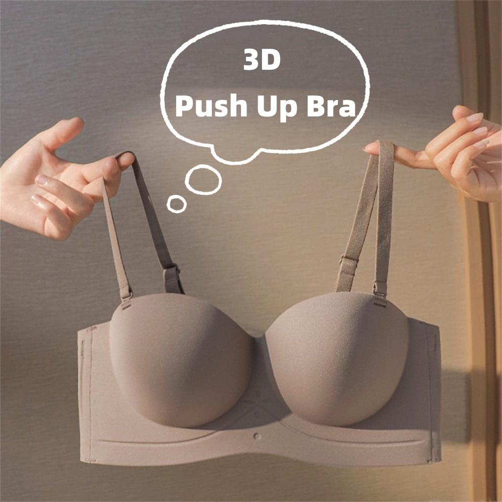 YIFAFA 3D Vòng Cup nâng áo ngực không gọng dây đeo vai có thể điều chỉnh Bralettes Mềm Mại Thoải Mái Của Phụ Nữ Đồ Lót Mùa Hè áo ngực liền Phụ Nữ Cơ Bản Đồ Lót Brassiere 32-38