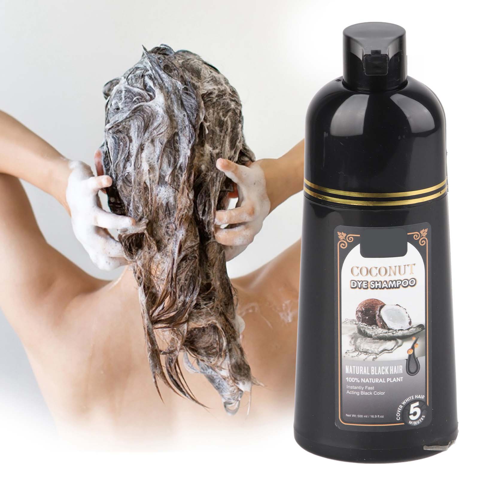 Pure Shampoo 500ml Coconut Ginger Shampoo Fast Black Hair Hair Dye Coloring Nourishing Shampoo