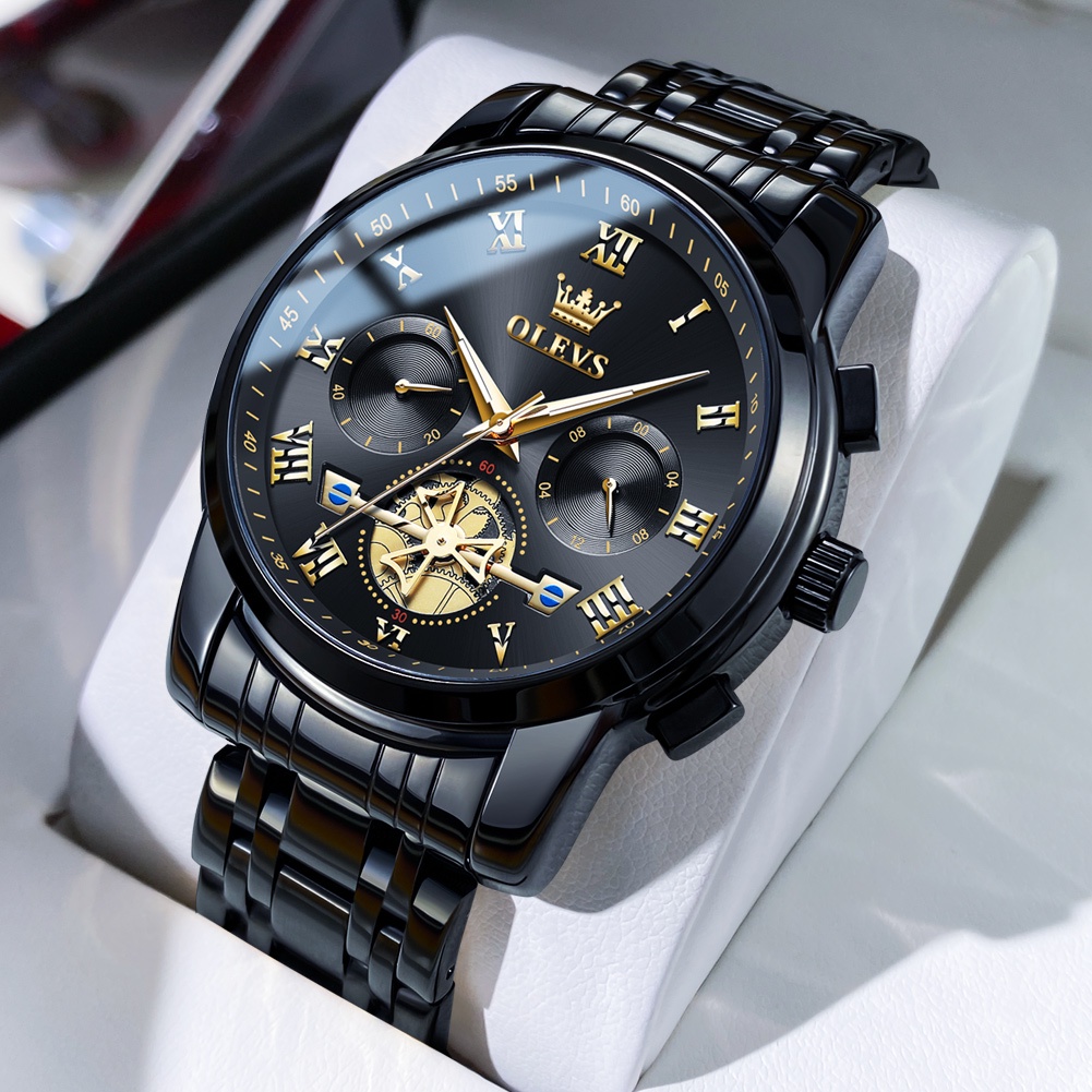 Đồng hồ nam OLEVS 2859 đa chức năng thời trang dây đeo bằng thép không gỉ