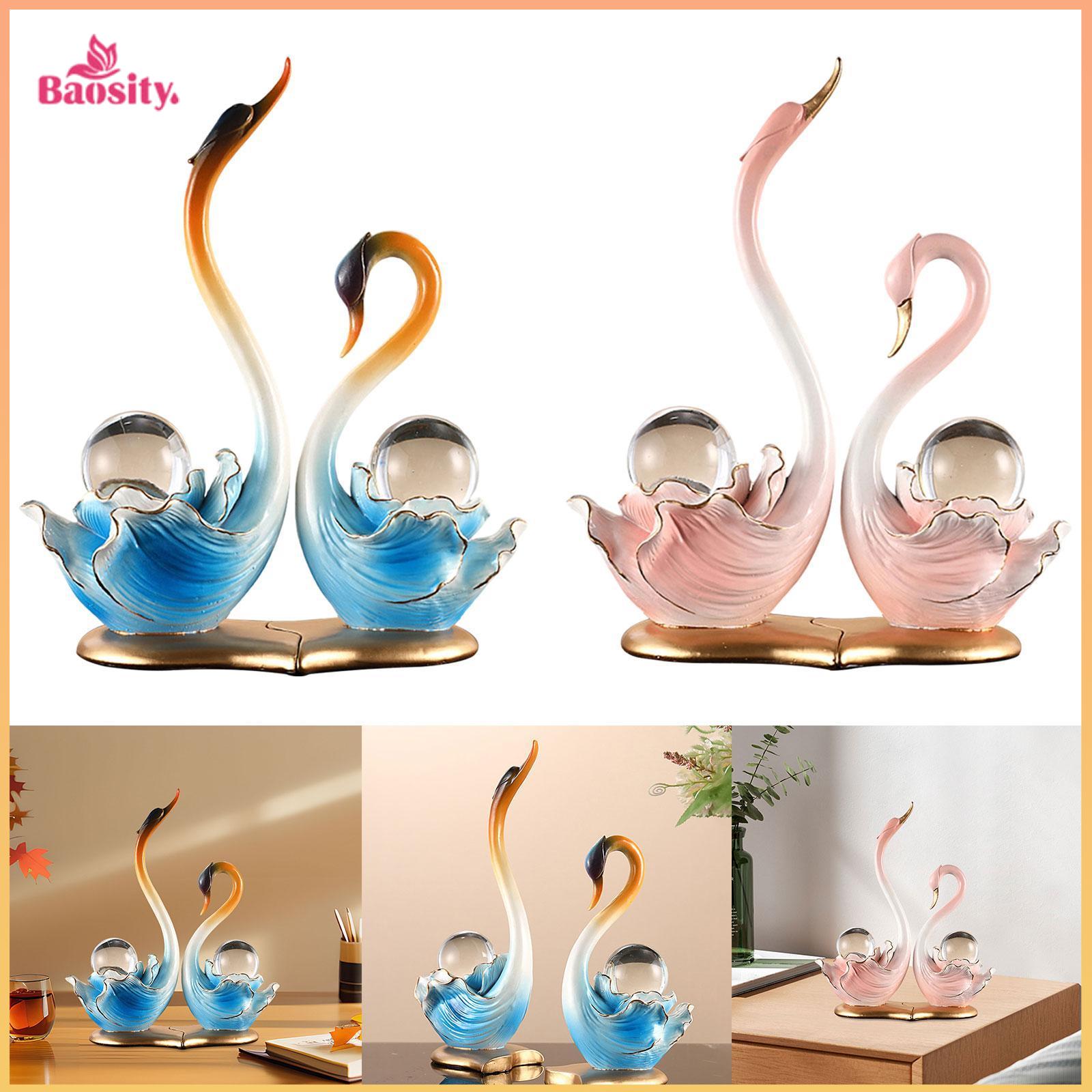 2Pcs Swan Statues Animal Statue Decoration Ornament Creative Sculpture Souvenir Gift for Book Shelf Coffee Table Decoration ราคา 2,648 บาท*ส่งฟรี