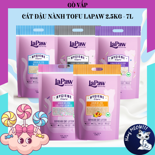 Cát Đậu Nành Tofu Lapaw 2.5kg - 7L Cao cấp , Siêu Vón, Tiết Kiệm