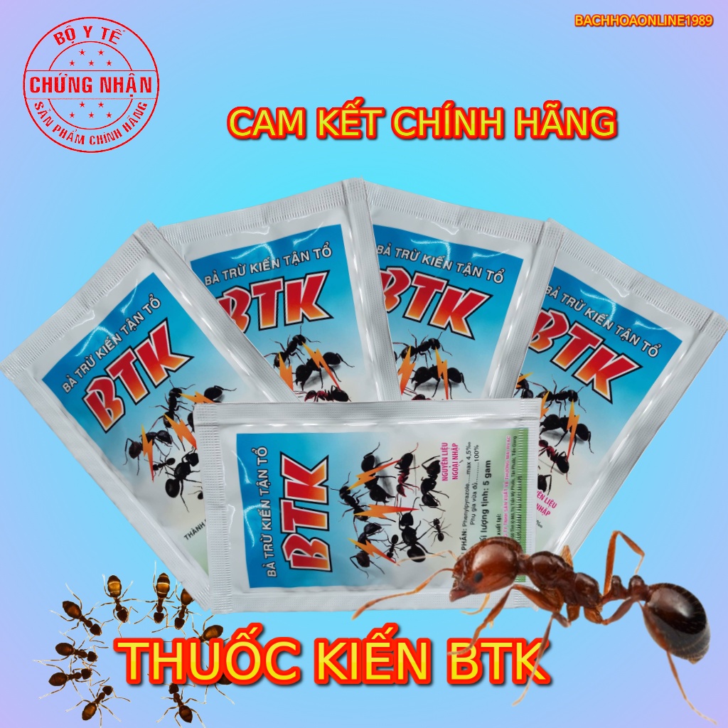Thuốc trừ kiến, bả diệt kiến tận tổ BTK gói 5g