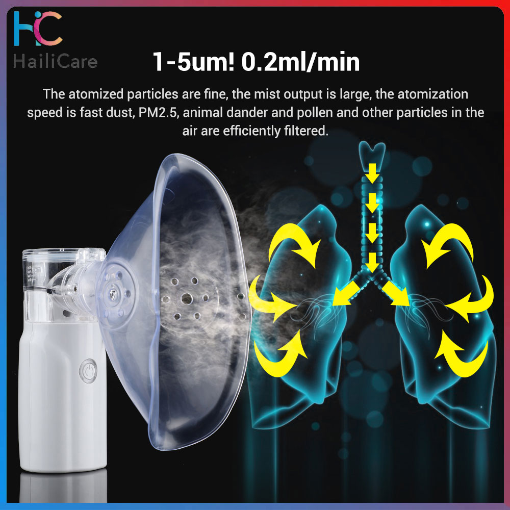 Hailicare Portable Handheld Nebulizer Mute Mini Sprayer Disinfection Purifier For Children Adult ราคา 317 บาท*ส่งฟรี