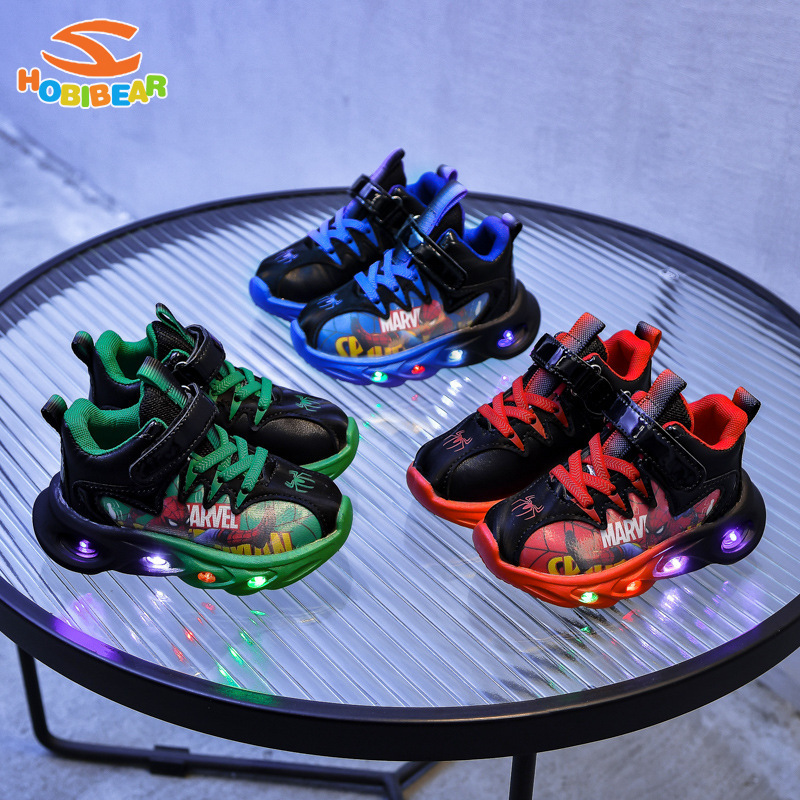 HOBIBEAR Children s light-up sneakers Boys LED light running shoes baby